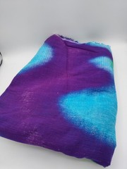 Vibrant Ombre Tie Dye Fabric – 5+ Yards Purple Blue Green Boho Sewing OOP RARE