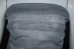 Italian wool Poly Lurex jersey knit fabric 1 1/2 inches wide stripes 68″ Wide