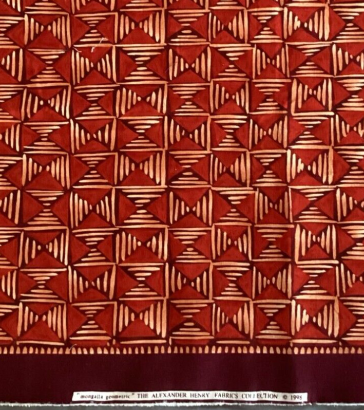 “mongalla geometric” – Alexander Henry Fabrics – 65″ x 40″ +, c 1998