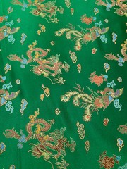 Hope GREEN Dragon Brocade Chinese Satin Fabric by the Yard – 10040