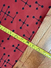 Maharam Eames Red Black Dot Pattern MCM Fabric 2 Yards 57″ x 84″