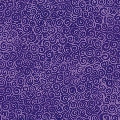Laurel Burch Basics Dark Purple Swirl Y1293-28 Cotton Fabric By the FQ – 1/4 YD