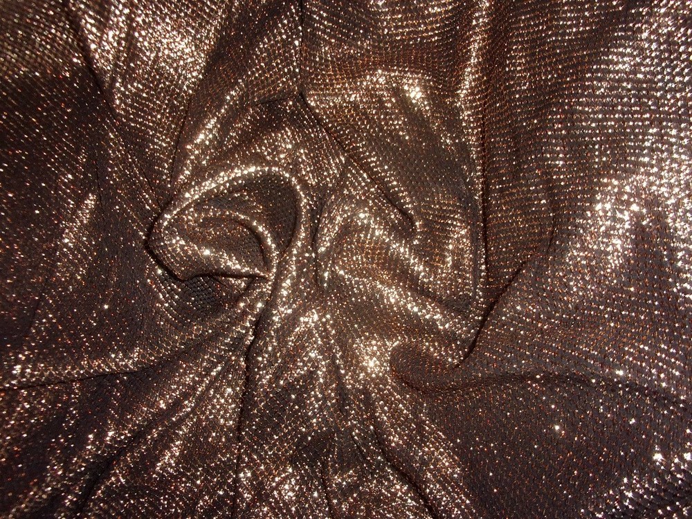 Gold / Black Rayon Metallic Brocade 1 Yd x 44” Wide Dry Clean