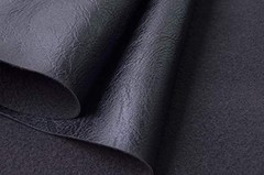 Thick 1 Yard Faux Leather Fabric – Soft Skin Grain PU – 54″ x 36″ – Black