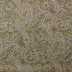 P KAUFMANN BREEZE GREEN TEA PAISLEY FLORAL BASKETWEAVE FABRIC BY YARD 54″W