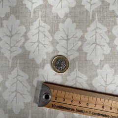 iLiv 100% Cotton Fabric 1.7 Metres Oak Leaf Pebble Cushion Curtain Upholstery