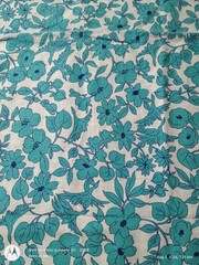 vintage cotton fabric lot, 2 Identical Pieces, 1 with Repairs, #30