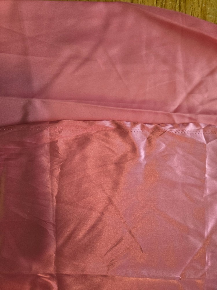 Pink satin remnant 11″ x 54″W matte and shiny sides