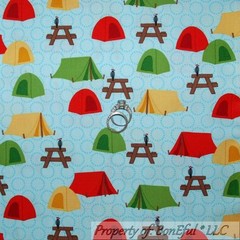BonEful Fabric FQ Cotton Quilt Aqua Blue Water Asian Anime Fish Beach Boy Sushi