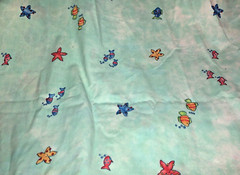 Novelty Under the Sea Border Print Seahorse Scallops Starfish Coral & Fish BTHY