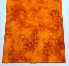 Hi-Fashion Fabric Patrick Lose 1996 Vtge Orange Metallic Accents 3 1/3 Yds