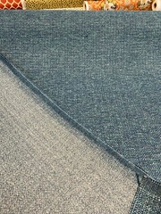 Chenille Performance Sampson Ocean Peacock Blue Upholstery Fabric by the yard