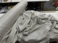Damask Jacquard Brocade Fabric 110 Inch Wide Sold By The Yard – Silver