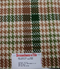 Brunschwig & Fils 24″x25″ Fabric Remnant “Kingston Plaid” Color: Forest Bark