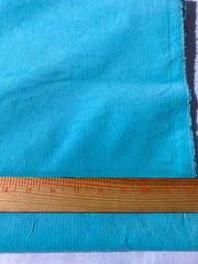 Aqua color pinwale cotton corduroy fabric remnant 57″ x 30″(no stretch)