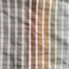Vintage Plaid Faux Silk Fabric 57×114 Striped Checked 3 Yards