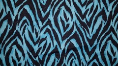 BTHY (18″x43″) Blue/Black Animal Zebra Print New Cotton fabric
