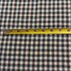 4 Yards Fabric Homespun Black Tan Plaid 44”wide Cotton