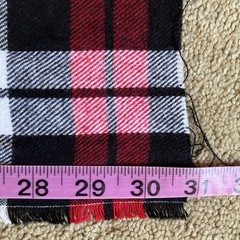 Black Red White Flannel Plaid Check Fabric Cotton 1.8 Yards