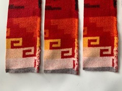 19 Genuine Pendleton Wool Fabric Remnant Strips Scrap Craft 3.5” X 23” Red Aztec