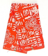 African Fabric/ Ankara – Orange ‘Fire Mother Energy’, Yard or Wholesale
