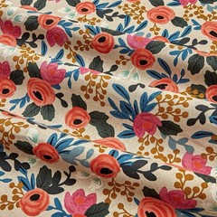 Cotton and Steel Floral Canvas Fabric by Rifle Paper Co NEW Sold by the Yard