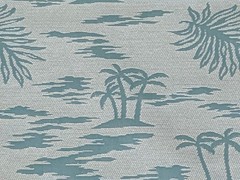 Tropical Palm Tree Island and Palm Leaf Pattern Upholstery Fabric 8 yards