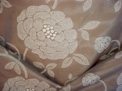 8-3/8Y GP & J Baker LB50002 Rosetta Bronze Silk Damask Drapery Upholstery Fabric