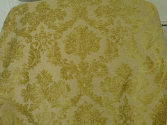 Tone on Tone Gold Chenille Heavy Darker Gold Chenille/Butter Gold Pattern BTYard