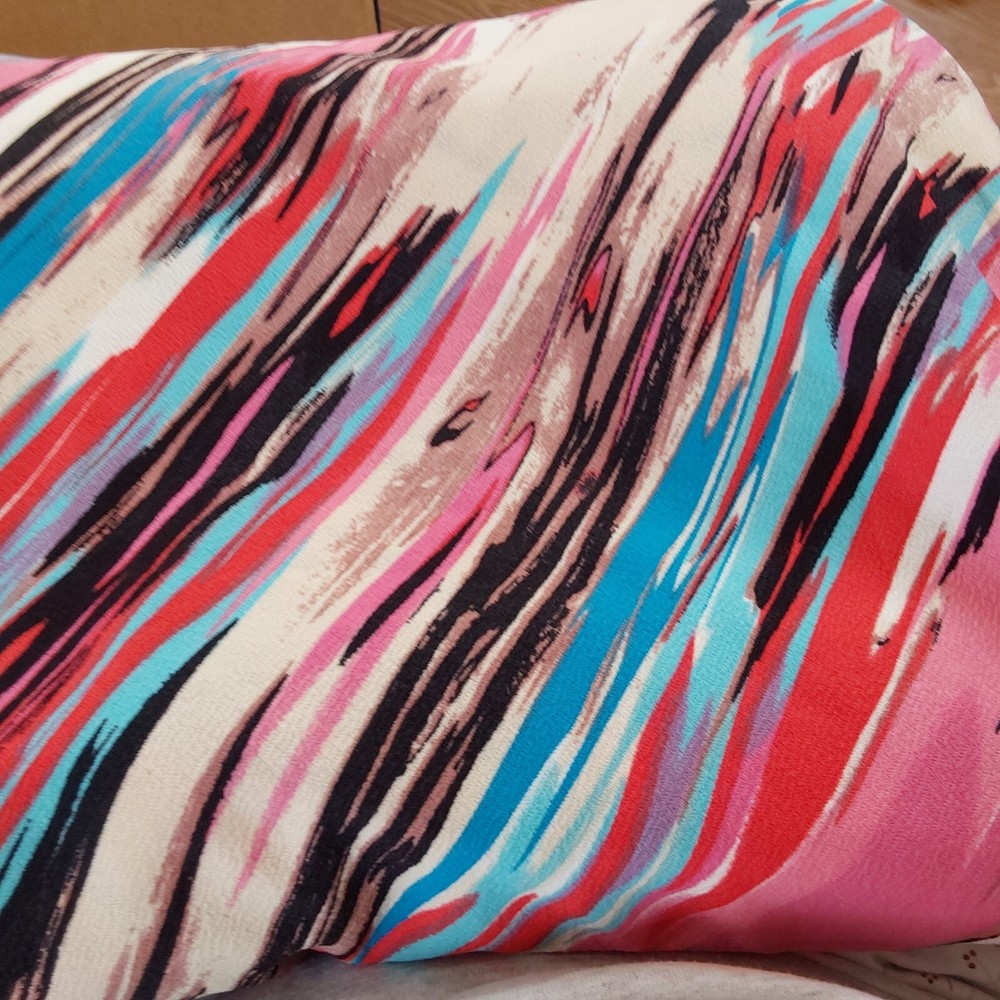Huge Piece Of Fabulous Single Knit Diagonal Stripe Fabric