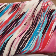 Huge Piece Of Fabulous Single Knit Diagonal Stripe Fabric