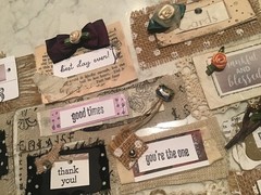 Hand Stamped Word CLUSTERS Journal Ephemera Paper Fabric 15