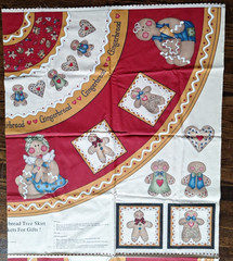 Marcus Bros Grandma’s Gingerbread Christmas Tree Skirt Panel Folk 70″ X 62″