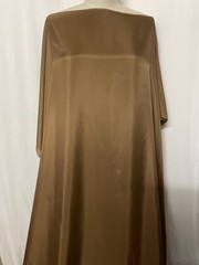100% Luxurious Silk Habotai Taupe Brown Fabric By The Yard 44 “Wide