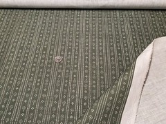 1.75YD PARKER & JULES Birdlip Hunter Colorway 100% Oyster Linen Fabric Belgium