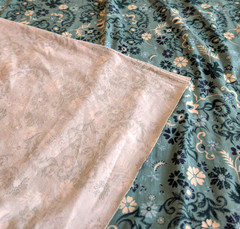 Jersey Knit Fabric Blue Blender Floral Paisley Double Brushed Soft 44″ Wide BTY