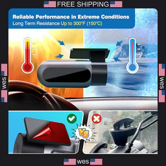 4-Pack Double-Sided Adhesive Pads for Dash Cam Mounts Heat-Resistant