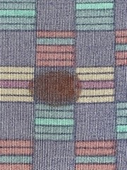 12 yds x 55″ Lee Jofa Akwete Canvas Cotton Fabric Geometric Gray/ Blue Print
