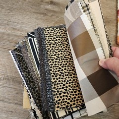 Mixed Brands Upholstery Fabric Samples Scraps 5×6 Lot 125 Geometric Quilt Craft