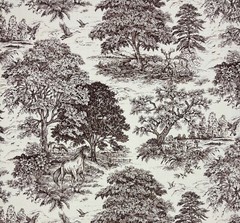 COVINGTON YELLOWSTONE DRIFTWOOD HORSE DEER TOILE LINEN FABRIC BY YARD 54″W