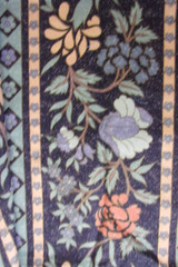 VINTAGE BLUE WALLPAPER PRINT UPHOLSTRY COTTON 36″X 50″ HOME DECOR/CRAFT/BAG