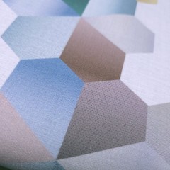 Hexagon Multicolor Upholstery PVC Vinyl Fabric 53″ By Yard Waterproof Cloth