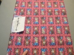 Frozen Anna & Elsa FLANNEL fabric 13 INCHES WIDE and 36 inches long