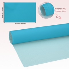 63×39.4in Faux Leather Sheets, Faux Leather Fabric Vinyl PVC, Sky Blue