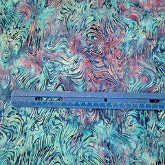 Batik turquoise blue purple pink cotton sew quilt fabric bhy x 44″ swirly design