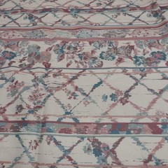 Fantagraph Mandalay VISA Polyester Flame Retardant Fabric Mauve Blue 46 “x 57”