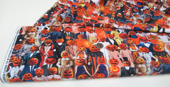 Timeless Treasures quilt-craft fabric PUMPKIN HEAD multi 12 yds (cd-2915) Bolt!