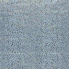 1M X 1.48M Jeans Fabric Foil Print Light Blue Leopard Pattern Gold