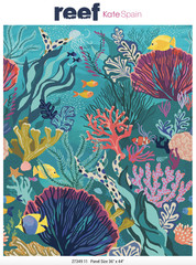 Moda Kate Spain Reef Panel 36″ x 43″ ~ Ocean Cheater Quilt ~ 100% Cotton Fabric