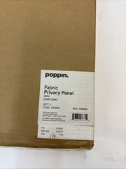 Poppin Pinnable Fabric Privacy Panel, Face-to-Face 55in Dark Grey